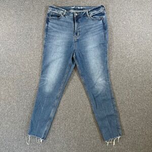 Old Navy Jeans Womens 14 Rockstar Super Skinny Blue Extra High Rise 360 Stretch